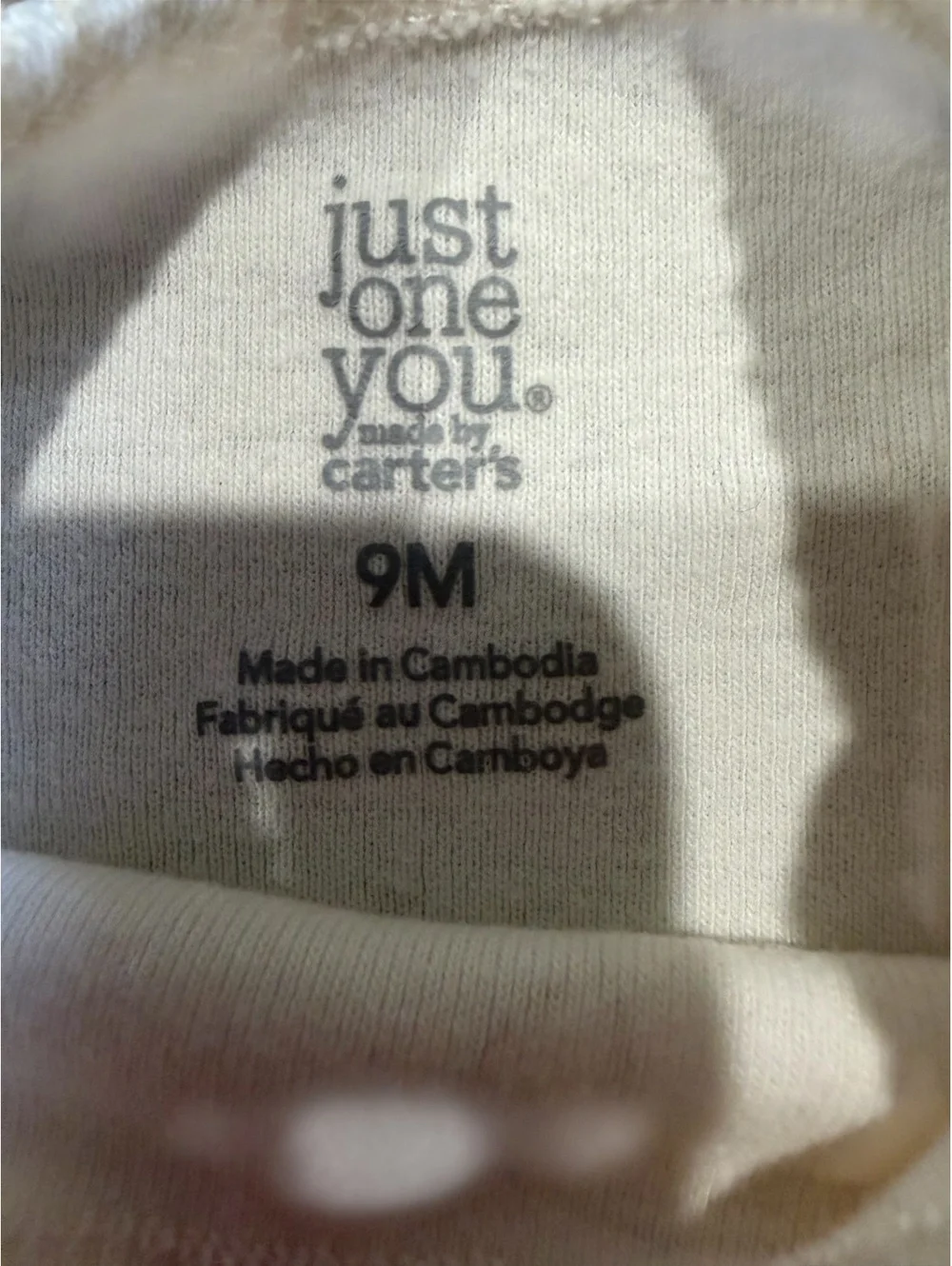 Carter's Just One You 3-Pack Baby Bodysuits, Size 9 Months, Mixed Prints